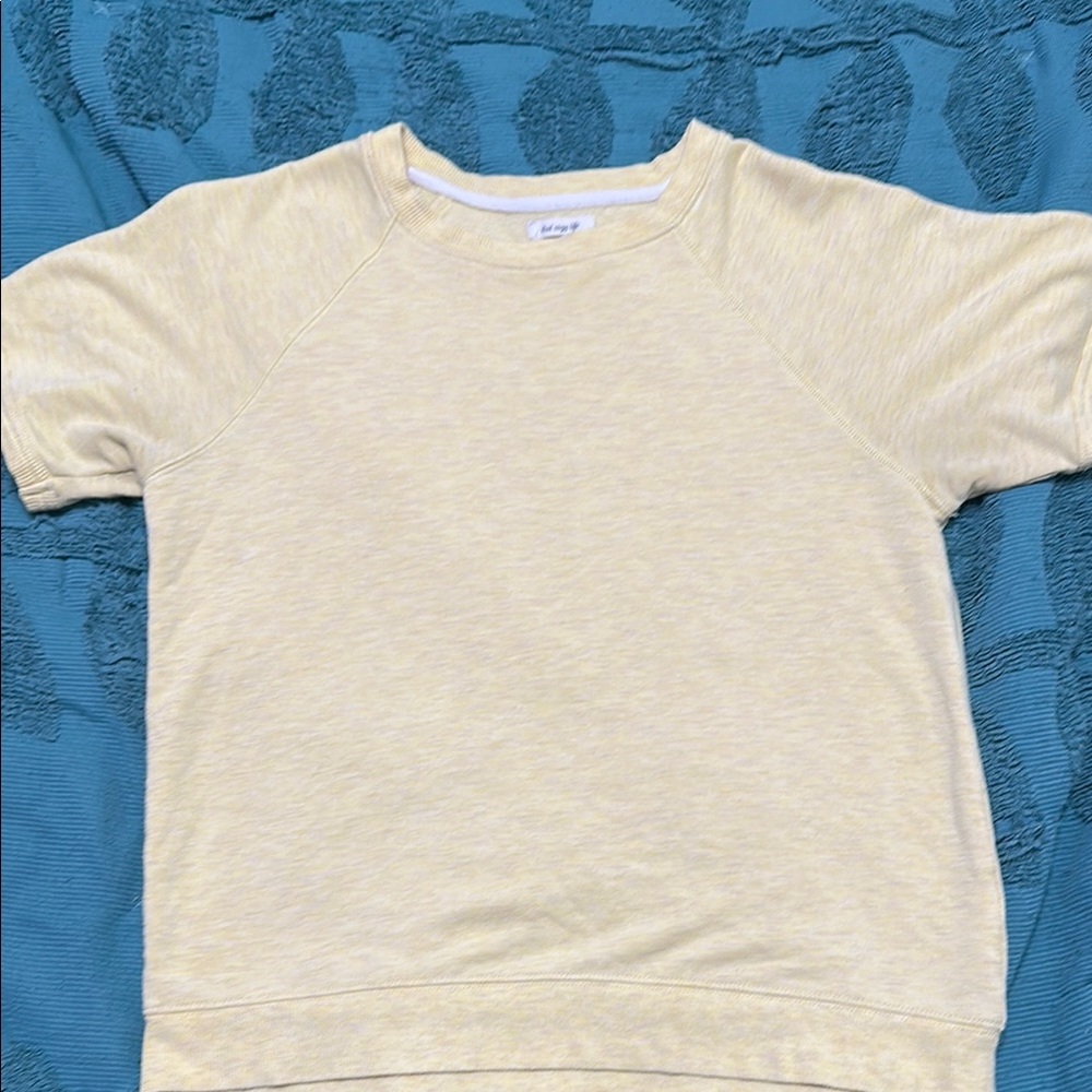 Thread & Supply Yellow Sweatshirt with Ribbed Collar